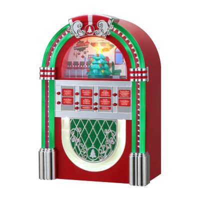 Lighted Vintage Christmas Jukebox Tabletop Decor