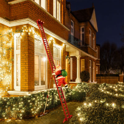 Outdoor Climbing Santa Christmas Yard Art