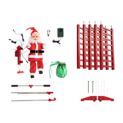 Outdoor Climbing Santa Christmas Yard Art