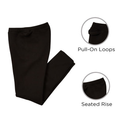 Thereabouts Fleece Lined Little & Big Girls Easy-on + Easy-off Seated Wear  Adaptive Full Length Leggings