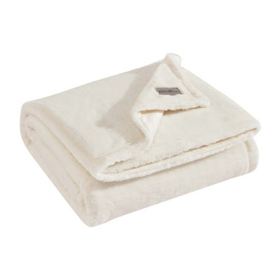 Eddie Bauer Fur Like Washable Lightweight Throw