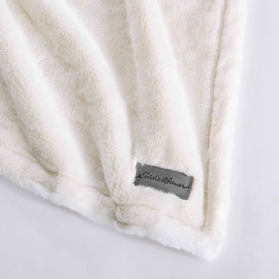 Eddie Bauer Fur Like Washable Lightweight Throw