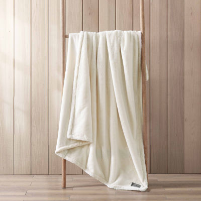 Eddie Bauer Fur Like Washable Lightweight Throw