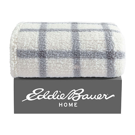 Eddie Bauer Bunkhouse Reversible Lightweight Throw, One Size, Gray