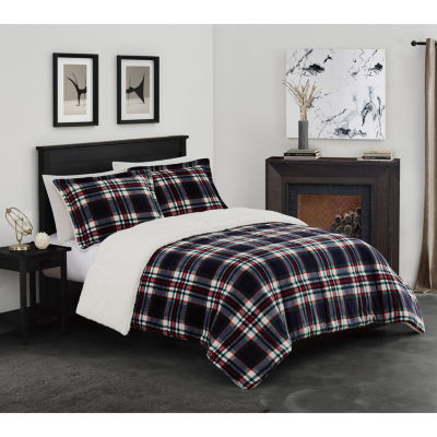 London Fog Benji Plaid Midweight Comforter Set