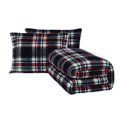 London Fog Benji Plaid Midweight Comforter Set