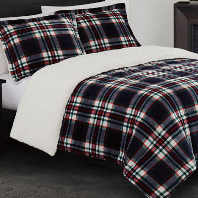 London Fog Benji Plaid Midweight Comforter Set