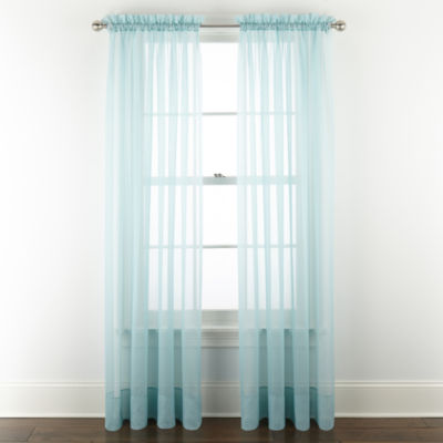 Liz Claiborne Lisette Sheer Rod Pocket Single Curtain Panel - JCPenney