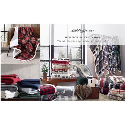 Eddie Bauer Mountain Pine Tartan Lightweight Throw