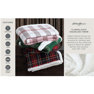 Eddie Bauer Union Bay Plaid Washable Lightweight Throw