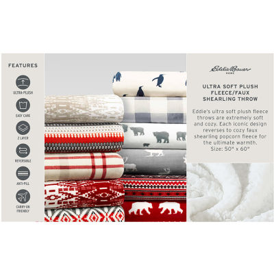 Eddie Bauer Fair Isle Peak Washable Lightweight Throw