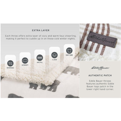 Eddie Bauer Fair Isle Peak Washable Lightweight Throw