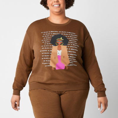 Hope & Wonder Black History Month Womens Plus Long Sleeve 'My Black Is