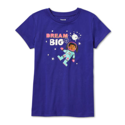 Hope & Wonder Black History Month Girls Short Sleeve 'Dream Big' Graphic T-Shirt