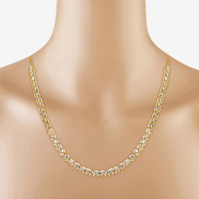 H-I / I1) Womens 1 1/2 CT. T.W. Lab Grown White Diamond 10K Gold Tennis Necklaces