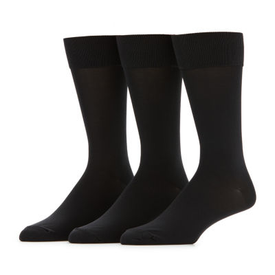 Stafford Microfiber 3 Pair Crew Socks Mens