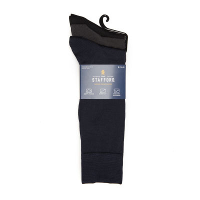 Stafford Microfiber 3 Pair Crew Socks Mens