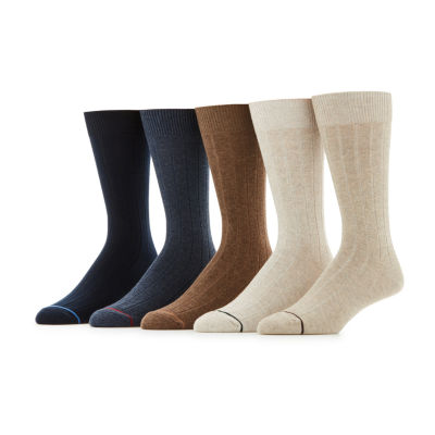 Stafford Casual Dress Cotton 5 Pair Crew Socks Mens