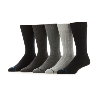 Stafford Casual Dress Cotton 5 Pair Crew Socks Mens