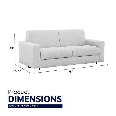 Stearns & Foster® Giotto 78" Full Sleeper Sofa with Memory Foam Mattress