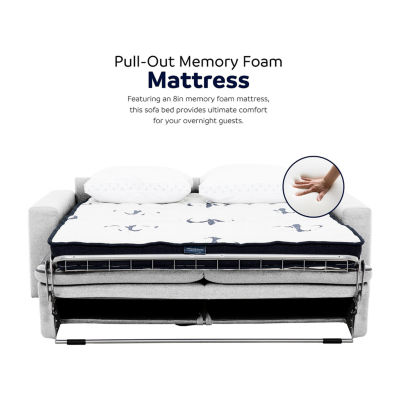 Stearns & Foster® Giotto 78" Full Sleeper Sofa with Memory Foam Mattress