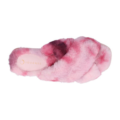 Journee Collection Veedia Womens Slip-On Slippers, Color: Pink