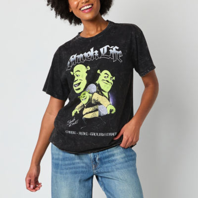 Juniors Shrek Oversized Tee Womens Crew Neck Short Sleeve Graphic  
