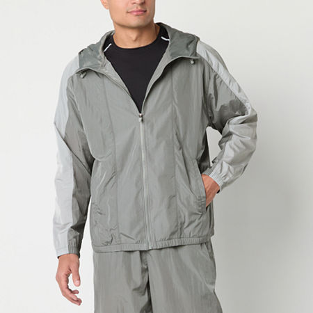 Xersion Mens Windbreaker, Small, Gray