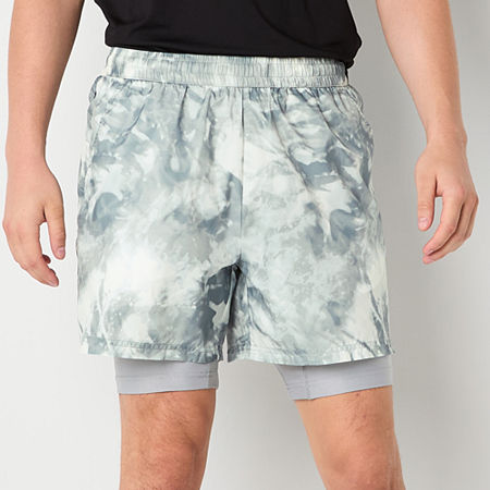 Xersion Mens 5" Mid Rise Workout Shorts, Xx-large, Gray