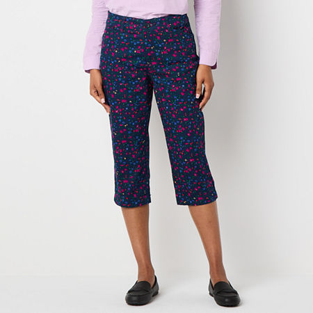 St. John's Bay Secretly Slender Womens Mid Rise Capri Pants, 18 Petite, Multiple Colors