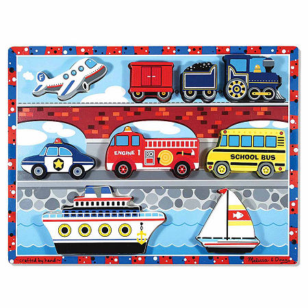 Melissa & Doug Vehicles Chunky Puzzle 10-pc. Non-Toxic Board Game, One Size, Multiple Colors