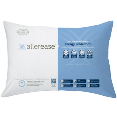 Allerease Hot Water Washable Allergy Protection 2 Pack Medium Density Bed Pillow