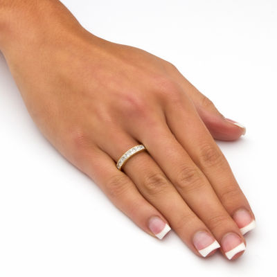 DiamonArt® 4MM 5 1/4 CT. T.W. White Cubic Zirconia 10K Gold Band