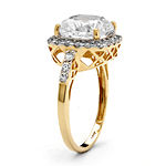 DiamonArt® Womens 3 1/4 CT. T.W. White Cubic Zirconia 10K Gold Engagement Ring