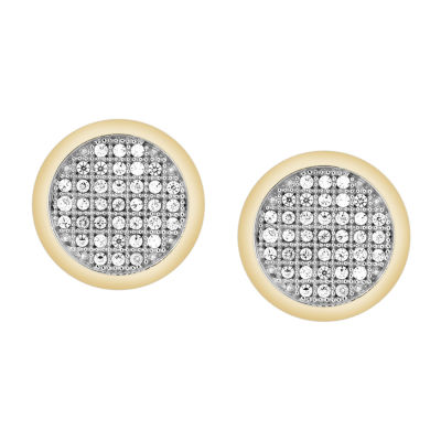 1/ CT. T.W. Mined White Diamond 10K Gold 10.1mm Stud Earrings