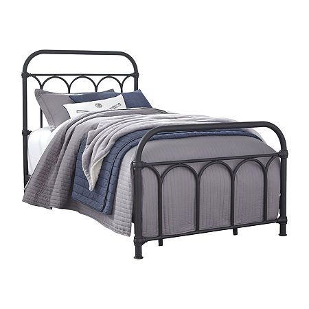 Signature Design By Ashley Nashburg Metal Bed, One Size, Black