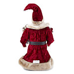 North Pole Trading Co. 18" Red Velvet Handmade Santa Figurine