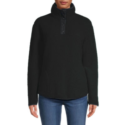 St. John s Bay Sherpa Womens Long Sleeve Sweatshirt