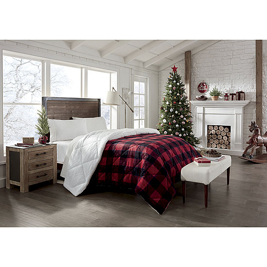 North Pole Trading Co Faux Mink To Sherpa Comforters
