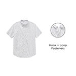 St. John's Bay Seated Mens Easy-on + Easy-off Adaptive Classic Fit Short Sleeve Button-Down Shirt