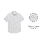 St. John's Bay Dexterity Mens Easy-on + Easy-off Adaptive Classic Fit Short Sleeve Button-Down Shirt