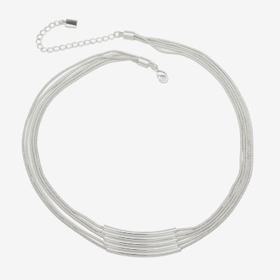 Worthington Silver Tone 17 Inch Snake Strand Necklace