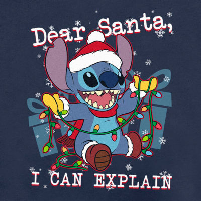 Mens Crew Neck Long Sleeve Lilo & Stitch Sweatshirt