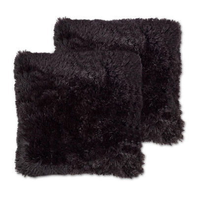 Sweet Home Collection Faux Fur 2-pc. Square Throw Pillows