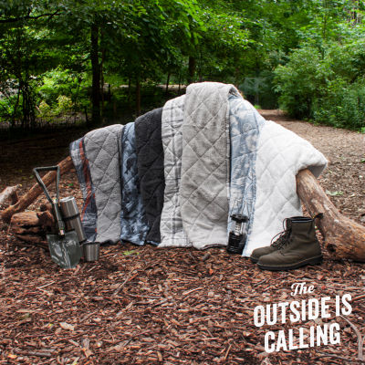 Coleman Indoor Outdoor Reversible Water Resistant Sherpa Reversible Midweight Throw