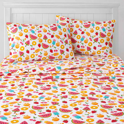 Sweet Home Collection Fruity Fun Wrinkle Resistant Sheet Set