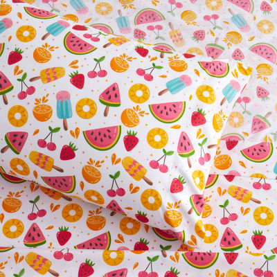 Sweet Home Collection Fruity Fun Wrinkle Resistant Sheet Set