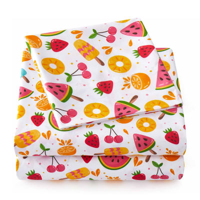 Sweet Home Collection Fruity Fun Wrinkle Resistant Sheet Set