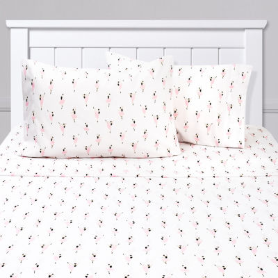 Sweet Home Collection Ballerina Dance Wrinkle Resistant Sheet Set