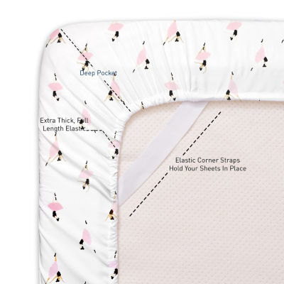 Sweet Home Collection Ballerina Dance Wrinkle Resistant Sheet Set